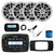 Infinity PRV250 Marine Bluetooth AM/FM Receiver, 4x 6.5" 225 Watt 2-Way High Performance Outdoor Speakers (White), Wired Remote w/Extension, Radio Install Adapter, USB Adapter, Antenna, Wire