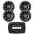 Infinity PRV250 Marine Bluetooth AM/FM Receiver, 4x 6.5" 225 Watt 2-Way High Performance Outdoor Speakers (Chrome)