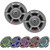 Infinity PRV250 Marine Bluetooth AM/FM Receiver, 2x 6.5" 300W MultiColor LED Speakers + 2x 8" 500W MultiColor LED Speakers (Gray), Wired Remote w/Ext, Install Adapter, USB Adapter, Antenna, Wire