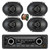 Blaupunkt DUBLIN 412 Heavy Duty USB Bluetooth MP3 Stereo Reciever, 4x 6x8" 60 Watt Max 3-Way Car Audio Speakers w/Wire