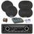 Blaupunkt DUBLIN 412 Heavy Duty USB Bluetooth MP3 Stereo Reciever, 2x 6" 40 Watt Full Range 3-Way Speakers, 2x 6x9" 70 Watt 4-Way Car Audio Speakers, 8" Amplified Subwoofer w/Install Kit, Wire