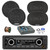 Blaupunkt DURBAN 424 Single Din 24V Bluetooth DAB+ Stereo Reciever, 2x 6" 40 Watt Full Range 3-Way Speakers, 2x 6x9" 70 Watt 4-Way Car Audio Speakers, 8" Amplified Subwoofer w/Install Kit, Wire