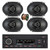 Blaupunkt Madrid 200 BT Single Din USB Bluetooth AM/FM Stereo Receiver, 4x 6x8" 60 Watt Max 3-Way Car Audio Speakers w/Wire