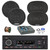 Blaupunkt Madrid 200 BT Single Din USB Bluetooth AM/FM Stereo Receiver, 2x 6" 40 Watt Full Range 3-Way Speakers, 2x 6x9" 70 Watt 4-Way Car Audio Speakers, 8" Amplified Subwoofer w/Install Kit, Wire