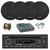 Blaupunkt Milano 200 BT Single Din USB Bluetooth AM/FM CD Stereo Receiver, 4x 6.5" 70 Watt 3-Way Slim Design Car Speakers, 8" Amplified Subwoofer w/Install Kit, Wire