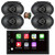 Blaupunkt MONTECARLO750 6.75" Double DIN Touchscreen Bluetooth AM/FM Stereo Receiver, 4x 6x8" 60 Watt Max 3-Way Car Audio Speakers w/Wire