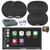 Blaupunkt SAO PAULO 500 7" Touchscreen Double Din Bluetooth MP3 Stereo Receiver, 2x 6" 40W Full Range 3-Way Speakers, 2x 6x9" 70W 4-Way Car Audio Speakers, 8" Amplified Subwoofer w/Install Kit, Wire