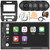 Blaupunkt SAO PAULO 500 7" Double Din Bluetooth MP3 Player USB AM/FM Radio Stereo Receiver w/ Install Kit, 4x 6x8" 60W Max 3-Way Speakers, Wiring Harness, Antenna Adapter, Antenna, Wire, Pry Tool Set