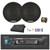 Blaupunkt Beverly Hills 160 Single DIN Detachable Face Bluetooth CD/DVD Player AM/FM Radio Stereo Receiver, 2x 6" 40W Max Full Range 3-Way Car Audio Speakers, 4-Channel Amplifier w/Kit, Speaker Wire