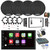 Blaupunkt MONTECARLO750 6.75" Double DIN Touchscreen Bluetooth AM/FM Receiver, 4x 6.5" 60W Speakers, Amplified Subwoofer w/Kit, Wire, Speaker Harness, Adapter, Install Kit (98-08 GM Truck)