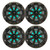 Kicker 8" 300 Watt Max Power 2-Way Marine OEM Replacement RGB MultiColor LED Coaxial Boat Audio Speakers (Qty 4) with Charcoal Grilles
