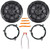 2x Kicker 43CSC654 CS Series 6.5" 600 Watt Max Power 2-Way Coaxial Car Audio Speakers, 2x 6" to 6.75" Speaker Adapter, Speaker Harness, Pry Tool Set (Bundle Fits Select 2007-2014 Jeep Wrangler JK)