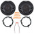 2x Alphasonik AS26 6.5" 350 Watts Max Power 3-Way Full-Range Coaxial Car Audio Speakers, 2x 6" to 6.75" Speaker Adapter, Speaker Harness, Pry Tool Set (Bundle Fits Select 2007-2014 Jeep Wrangler JK)