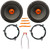 2x JBL SHOCKWAVE150W65 6.5" 300 Watt Max Power Midrange Woofer Car Audio Speakers, 2x 6" to 6.75" Speaker Adapter, Speaker Harness, Pry Tool Set (Bundle Fits Select 2007-2014 Jeep Wrangler JK)