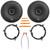 2x JBL STAGE3 68 6.5" 560 Watt Max Power Coaxial Car Audio Speakers With Grille, 2x 6" to 6.75" Speaker Adapter, Speaker Harness, Pry Tool Set (Bundle Fits Select 2007-2014 Jeep Wrangler JK)