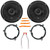 2x JBL Stage3 68MF 6.5" 560 Watt Max Power 3-Way Car Audio Speakers, 2x 6" to 6.75" Speaker Adapters, Speaker Harness, Pry Tool Set (Bundle Fits Select 1999-2024 Jeep Wrangler JK)