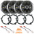 4x Kicker 40CS654 6.5" 300 Watt Max Power 2-Way Coaxial Car Audio Speakers, 4x 6" to 6.75" Speaker Adapter, 2x Speaker Harness, Pry Tool Set (Bundle Fits Select 2007-2014 Jeep Wrangler JK)