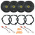 4x Kicker 6.5" 300 Watt Max Power 2-Way Coaxial Car Audio Speakers, 4x 6" to 6.75" Speaker Adapter, 2x Speaker Harness, Pry Tool Set (Bundle Fits Select 2007-2014 Jeep Wrangler JK)