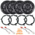 4x Kicker 43CSC654 CS Series 6.5" 600 Watt Max Power 2-Way Coaxial Car Audio Speakers, 4x 6" to 6.75" Speaker Adapter, 2x Speaker Harness, Pry Tool Set (Bundle Fits Select 2007-2014 Jeep Wrangler JK)