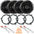 4x Kicker 43DSC6504 6.5" 240 Watt Max Power 2-Way 4-Ohm Coaxial Car Audio Speakers, 4x 6" to 6.75" Speaker Adapter, 2x Speaker Harness, Pry Tool Set (Bundle Fits Select 2007-2014 Jeep Wrangler JK)