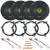 4x Kicker CSC65 CS Series 6.5" 300W Max Power 4 Ohm 2-Way Coaxial Car Audio Speakers, 4x 6" to 6.75" Speaker Adapter, 2x Speaker Harness, Pry Tool Set (Bundle Fits Select 2007-2014 Jeep Wrangler JK)