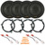 4x Kicker KSC650 KS-Series 6.5" 200 Watt Max 4-Ohm 2-Way Thin-Mount Car Audio Speakers, 4x 6" to 6.75" Speaker Adapter, 2x Speaker Harness, Pry Tool Set (Bundle Fits Select 2007-2014 Jeep Wrangler JK)
