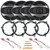 4x Dual Electronics D65SP 6.5" 100 Watt Max Power 2-Way Car Audio Speakers, 4x 6" to 6.75" Speaker Adapter, 2x Speaker Harness, Pry Tool Set (Bundle Fits Select 2007-2014 Jeep Wrangler JK)