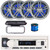 Pyle PLMRB29W2 Single DIN Marine Bluetooth USB/AUX MP3 Player AM/FM Radio Stereo Receiver w/White Cover, 4x 6.5" 180W Max 2-Way High-Performance Boat Charcoal Speakers, 50 Feet 16 Gauge Speaker Wire