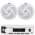 Pyle PLMRB29W2 Single DIN Marine Bluetooth USB/AUX MP3 Player AM/FM Radio Stereo Receiver Bundle Combo With One Pair (QTY 2) of Pyle PLMRS6W 6'' 240W Max Power Low Profile 2-Way Marine White Speakers