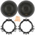 2x Kicker KS-Series KSC650 6.5" 200 Watt Max Power 4-Ohm 2-Way Thin-Mount Car Audio Speakers, 2x Speaker Mounting Spacer Adapters, 2x Speaker Baffle, Pry Tool Set (Fits GM, Ford & More Vehicles)