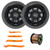 2x Kicker PSC65 6.5" 120 Watt Max Power Weather-Proof Powersports 2 Ohm Coaxial Speakers, 2x 6.5" Adjustable Speaker Baffle, Pry Tool Set, 50 Feet 16 Gauge Speaker Wire