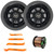 2x Kicker PSC65 6.5" 120 Watt Max Power Weather-Proof Powersports 4 Ohm Coaxial Speakers, 2x 6.5" Adjustable Speaker Baffle, Pry Tool Set, 50 Feet 16 Gauge Speaker Wire