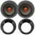 2x JBL SHOCKWAVE150W65 6.5" 300 Watt Max Power Midrange Woofer Speakers, 2x Adapter for 6.5" to 6.75" Speakers, 2x Adjustable Speaker Baffle (Bundle Fits Select 1996-2013 Harley Davidson)