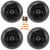 4x Kicker 43DSC6504 6.5" 240 Watt Max Power 2-Way 4-Ohm Coaxial Car Audio Speakers, 4x 6.5" Adjustable Speaker Baffle, Pry Tool Set, 50 Feet 16 Gauge Speaker Wire