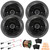 4x Kicker 43DSC6504 6.5" 240W Max 2-Way 4-Ohm Car Coaxial Speakers, 2x Speaker Wire Harness, 4x Speaker Damping, 4x Adjustable Speaker Baffle, Speaker Wire, Pry Tool Set (Fits 1988-up GM Vehicles)