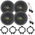 4x Kicker CSC65 CS Series 6.5" 300W Max 4 Ohm 2-Way Coaxial Car Audio Speakers, 4x Speaker Adaptors, 2x Speaker Wire Harness, 4x 6.5" Adjustable Speaker Baffle (Bundle Fits 1995-2005 GM Vehicles)