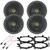 4x Kicker CSC65 CS Series 6.5" 300W Max Power 2-Way Coaxial Car Audio Speakers, 4x Speaker Mounting Bracket Adaptors, 2x Speaker Wire Harness, 4x Adjustable Speaker Baffle (Fits 1995-2009 GM Vehicles)