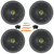 4x Kicker CSC65 CS Series 6.5" 300 Watt Max Power 4 Ohm 2-Way Coaxial Car Audio Speakers, 4x Speaker Sound Deadening Material For Car Speakers, 4x 6.5" Adjustable Speaker Baffle, Pry Tool Set