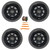 4x Kicker PSC65 6.5" 120 Watt Max Power Weather-Proof Powersports 2 Ohm Coaxial Speakers, 4x 6.5" Adjustable Speaker Baffle, Pry Tool Set, 50 Feet 16 Gauge Speaker Wire