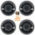 4x JVC CS-DR162 drvn DR Series 6.5" 300 Watt Max Power 2-Way Coaxial Car Audio Speakers, 4x 6.5" Adjustable Speaker Baffle, Pry Tool Set, 50 Feet 16 Gauge Speaker Wire