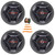4x JVC CS-DR601C drvn DR Series 6.5" 360 Watts Max Power 2-Way Car Audio Component Speakers, 4x 6.5" Adjustable Speaker Baffle, Pry Tool Set, 50 Feet 16 Gauge Speaker Wire