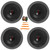 4x JBL Stage3 627 6.5" 225 Watt Max Power 2-Way Coaxial Car Audio Speakers, 4x 6.5" Adjustable Speaker Baffle, Pry Tool Set, 50 Feet 16 Gauge Speaker Wire