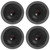 4x JBL Stage3 627 6.5" 225 Watt Max Power 2-Way Coaxial Car Audio Speakers, 4x 6.5" Adjustable Speaker Baffle