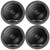 4x Pioneer TS-G1620F 6.5" 300 Watt Max Power 2-Way Coaxial Car Audio Speakers, 4x 6.5" Adjustable Speaker Baffle