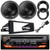 JVC KD-X380BTS Single DIN Bluetooth USB/AUX AM/FM Radio SiriusXM Ready Amazon Alexa Stereo Receiver w/Install Kit, 2x 6.5" 300W Max 2-Way Speakers w/Adapters, Speaker Baffle (98-13 Harley Davidson)