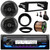 JVC KD-X38MBS Single DIN Marine MotorSports Bluetooth USB/AUX LED AM/FM Radio Stereo SiriusXM Ready Receiver w/Install Kit, 2x 6.5" 240W Max 2-Way Speakers w/Adapters, Speaker Wire, Speaker Baffle