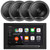 JBL Legend 700 7” Touchscreen Display Double DIN Mechless Bluetooth AM/FM Radio Receiver, 4x Pioneer TS-G1620F 6.5" 300W Max Power 2-Way Coaxial Car Audio Speakers, 4x 6.5" Adjustable Speaker Baffle