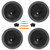 4x JBL Stage3 627 6.5" 225 Watt Max Power 2-Way Coaxial Car Audio Speakers, 4x Speaker Sound Deadening Material For Car Speakers, 4x 6.5" Adjustable Speaker Baffle, Pry Tool Set