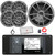 Infinity R3000 Wake Series Marine Bluetooth USB/AUX AM/FM Digital Media Stereo Receiver w/Adaptor Plate, 4x 6.5" 180W Max 2-Way Speakers, 10" 600W Max Subwoofer, 5-Channel Amplifier w/Kit, Antenna
