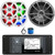 Infinity R3000 Wake Series Marine Bluetooth USB/AUX AM/FM Radio Digital Media Stereo Receiver w/Install Adaptor Plate, 4x 8" 450W Max RGB LED Speakers with Grilles, 10" 600W Subwoofer, Antenna, Wire